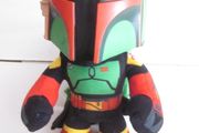 Star Wars Boba Fett Plush Stuff Toy Plastic Head 2021 Mattel