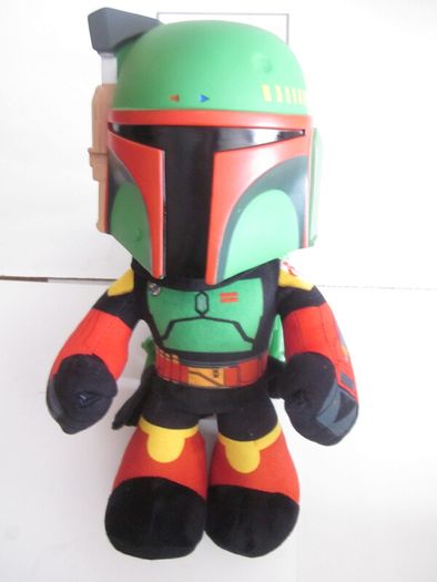 Star Wars Boba Fett Plush Stuff Toy Plastic Head 2021 Mattel