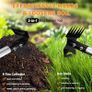 Weed Remover Tool 2-in-1 Weed Rake & Hoe Combo, Heavy Duty Manual Weed Puller with 40-148cm Adjustable Long Handle, Ergonomic Weeding Tools for Lawn, Yard, Patio, Garden Image 3
