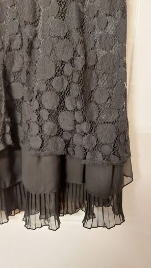 Mini black lace dress