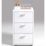 FMD Bedside Cabinet with 3 Drawers White Image 3