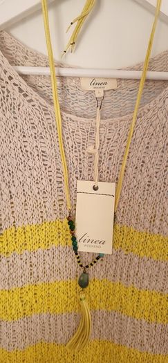 Linea WEEKEND Striped Cotton Knit Sz L (Fit 10-12UK) - Bnwt Rrp 55
