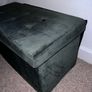 Velvet Ottoman With Storage And Lid Image 3