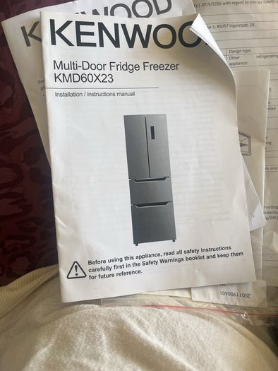 kenwood multi door fridge freezer like new