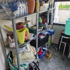Three Metal shelving unit