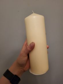 Ivory pilar candle 530g