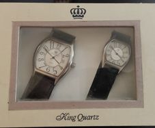 Vintage King Quartz/Seiko His & Hers Tonneau Watches