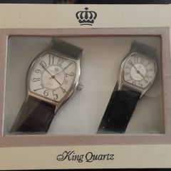 Vintage King Quartz/Seiko His & Hers Tonneau Watches