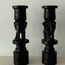 Elephant Candlesticks Hand-carved Ebony Image 2