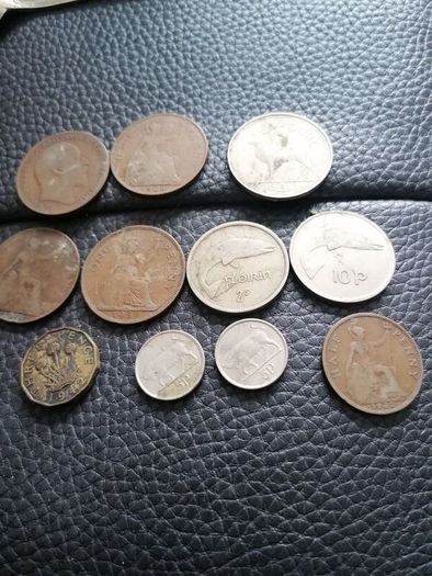selection of old coins, can be sold separately or as a lot