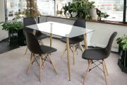 Nordic Dining Set 4 chairs Black .