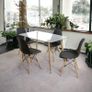 Nordic Dining Set 4 chairs Black . Image 2