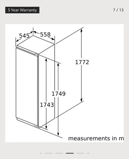 N 90 built-in freezer