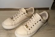 ALDO Women's Beige Leather Low Top Trainers - size UK 5