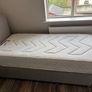 Single Grey Upholstered Divan Bed Mattress - Want Gone ASAP Image 2