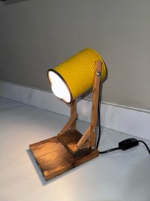 Industrial Upcycled Desk Lamp - Mustard Yellow