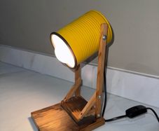 Industrial Upcycled Desk Lamp - Mustard Yellow