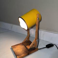 Industrial Upcycled Desk Lamp - Mustard Yellow