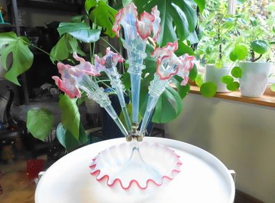 Antique Victorian Glass Epergne - An Incredibly Rare Find
