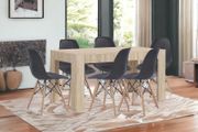 6 Seater Wooden Dining Table Set Nordic Style Oak