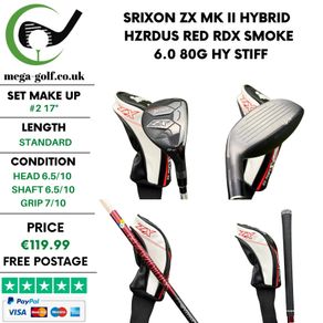 Srixon ZX Mk II Hybrid / #2 17 Degree / Hzrdus Red RDX Smoke 6.0 80G HY Stiff