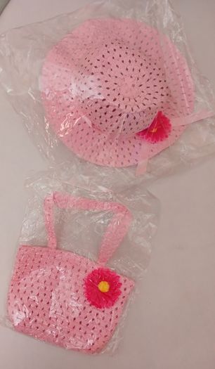Pink hat and bag