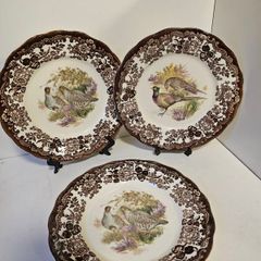 Palissy Royal Worcester Game Series Dinner Plates x 3