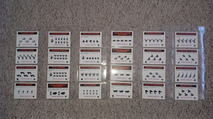 Warhammer Space Marine Cards Collection
