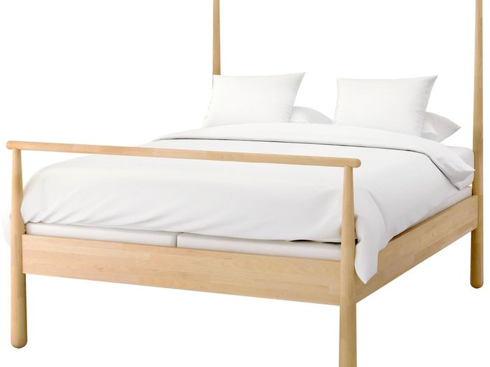 IKEA GJORA Double Bed, Mattress & JYSK Side Lockers