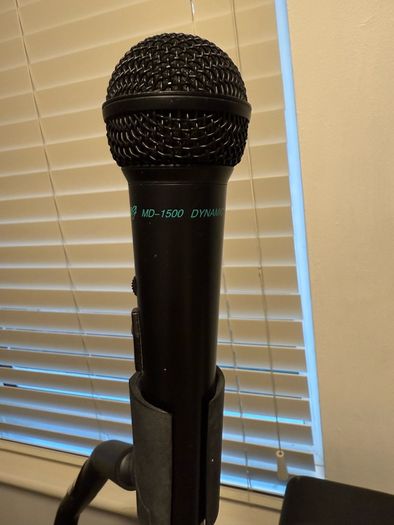Stagg Microphone and Stand and x2 leads.