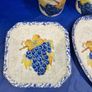 Italian Ceramic Set  Due Torri  Grapes Design  4 Piece Image 2