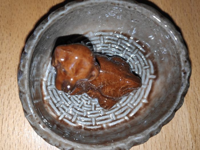 Wade basket with puppy figurine Ring/Trinket  Dish