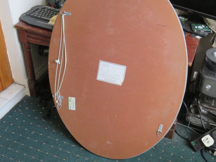Cream Oval Mirror