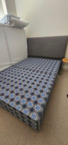 Double bed base and headboard