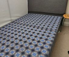Double bed base and headboard
