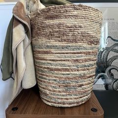 Large Woven Seagrass Storage Basket Boho Style