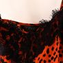 Women's leopard print lace cami top with spaghetti straps Image 3