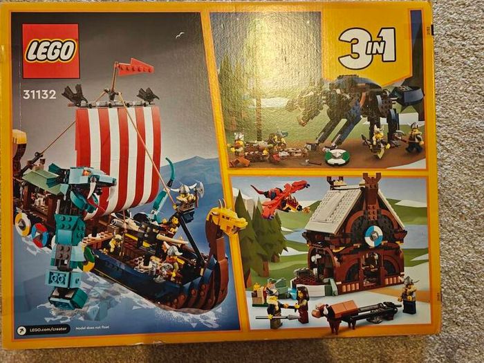 Lego Creator 3in1 Viking Ship and the Midgard Serpent 31132