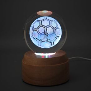 Football Rotating 3D Crystal Globe Light