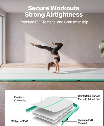 Inflatable Gymnastics Mat 6m 20ft with Electric Pump