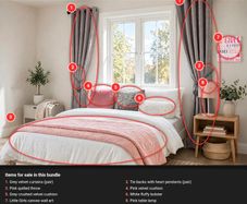 Girls bedroom makeover bundle, like new