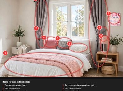 Girls bedroom makeover bundle, like new