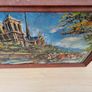 Vintage oil painting Paris Notre Dame Cathedral Image 5