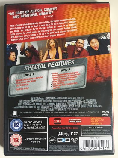 Rush Hour Trilogy Movies (Jackie Chan and Chris Tucker) [Movie 3xDVD]