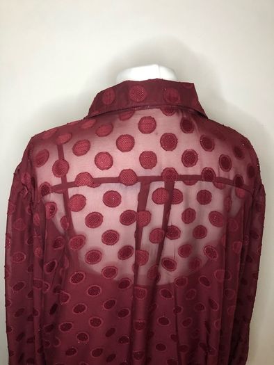 Wallis wine chiffon blouse & cami top (size 28)