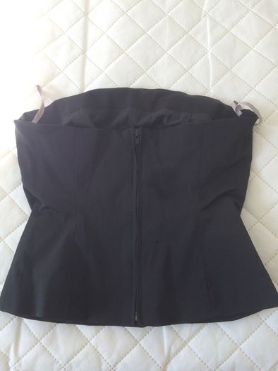 Black oasis size 10 Boob tube with ring detail