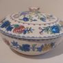 Fabulous Vintage Masons Ironstone Lidded Two Handled Round Shaped Tureen or Vegetable Dish in the Regency Pattern - Unusual Shaped Piece, Circa 1940 Image 4