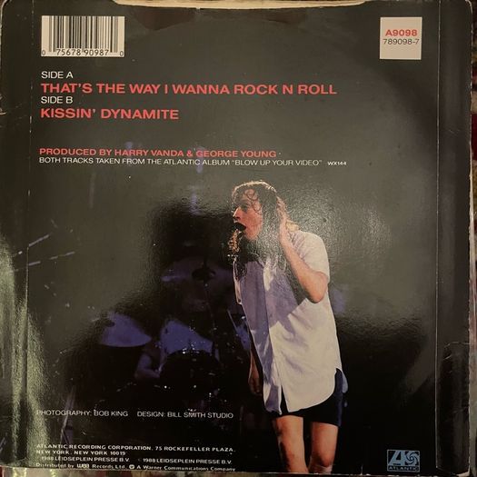 AC/DC That's the way I want to rock n roll limited edition picture sleeve 7 inch vinyl record