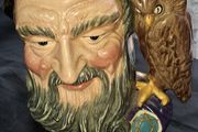Old 1950s Large Royal Doulton Merlin Toby Mug Character Mug or Jug, Merlin Toby mug Postage Available or Collection
