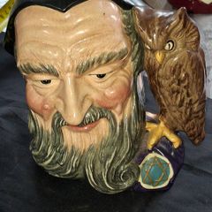 Old 1950s Large Royal Doulton Merlin Toby Mug Character Mug or Jug, Merlin Toby mug Postage Available or Collection
